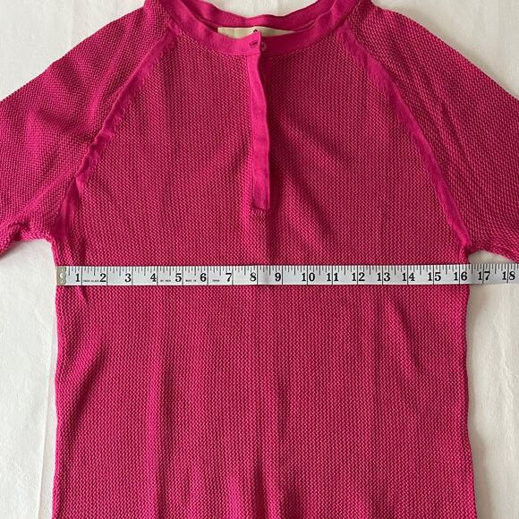 FreeLoader Waffle Knit Pullover Sweater in Hot Pink Women's Size M - Picture 5 of 6